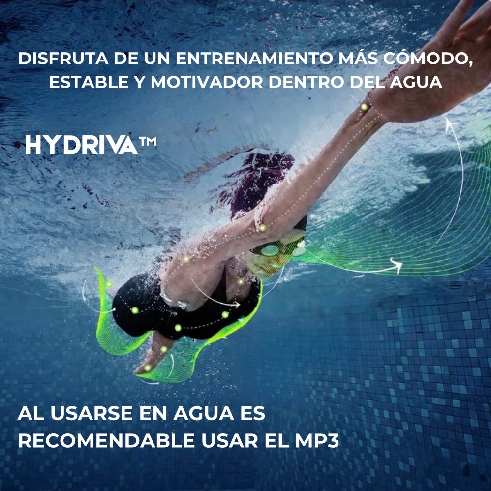 Hydriva™ – Auriculares de Conducción Ósea para Nadadores IPX8